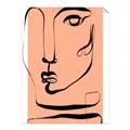 Picture of Peach Portait Line Art _GroupedProduct_Rectangle_Portrait_Unframed_Print_Only_