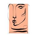 Picture of Peach Portait Line Art _GroupedProduct_Rectangle_Portrait_Unframed_Print_Only_