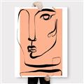 Picture of Peach Portait Line Art _GroupedProduct_Rectangle_Portrait_Canvas_