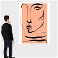Picture of Peach Portait Line Art _GroupedProduct_Rectangle_Portrait_Canvas_