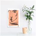 Picture of Peach Portait Line Art _GroupedProduct_Rectangle_Portrait_Canvas_