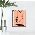 Picture of Peach Portait Line Art _GroupedProduct_Rectangle_Portrait_Canvas_Framed_