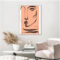 Picture of Peach Portait Line Art _GroupedProduct_Rectangle_Portrait_Canvas_Framed_