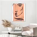 Picture of Peach Portait Line Art _GroupedProduct_Rectangle_Portrait_Canvas_Framed_