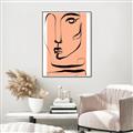 Picture of Peach Portait Line Art _GroupedProduct_Rectangle_Portrait_Canvas_Framed_