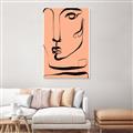Picture of Peach Portait Line Art _GroupedProduct_Rectangle_Portrait_Unframed_Print_Only_
