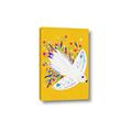 Picture of Bird in Floral Yellow Abstraction _GroupedProduct_Rectangle_Portrait_Canvas_