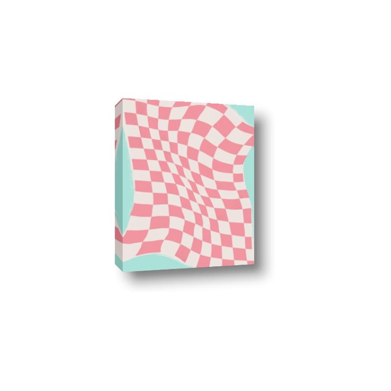 Picture of Pink Checkered Symphony _GroupedProduct_Rectangle_Portrait_Canvas_