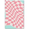 Picture of Pink Checkered Symphony _GroupedProduct_Rectangle_Portrait_Canvas_