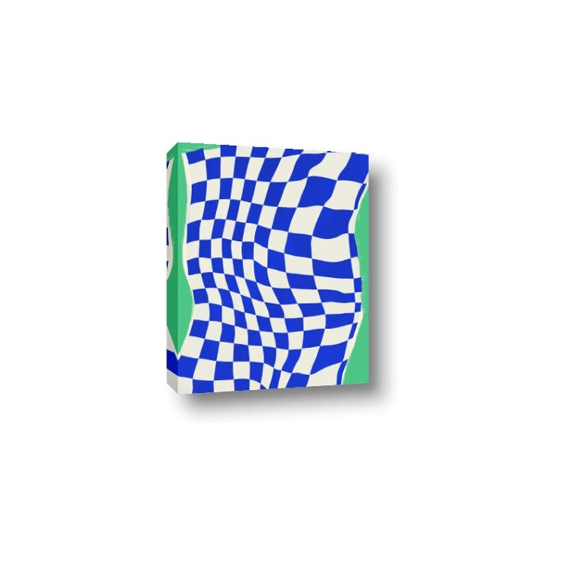 Picture of Blue Checkered Symphony _GroupedProduct_Rectangle_Portrait_Canvas_