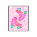 Picture of Pink Roller Skates _GroupedProduct_Rectangle_Portrait_Canvas_Framed_