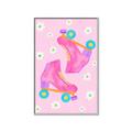 Picture of Pink Roller Skates _GroupedProduct_Rectangle_Portrait_Canvas_Framed_