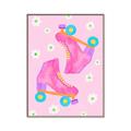 Picture of Pink Roller Skates _GroupedProduct_Rectangle_Portrait_Canvas_Framed_