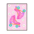 Picture of Pink Roller Skates _GroupedProduct_Rectangle_Portrait_Canvas_Framed_
