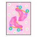 Picture of Pink Roller Skates _GroupedProduct_Rectangle_Portrait_Canvas_Framed_