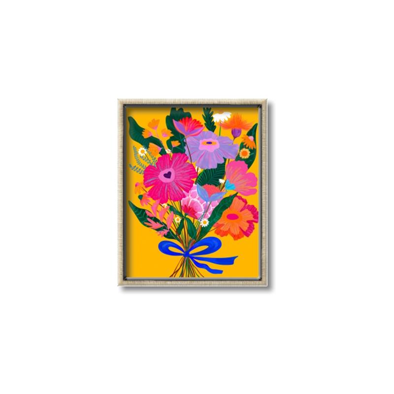 Picture of Red Chromatic Flowers _GroupedProduct_Rectangle_Portrait_Canvas_Framed_