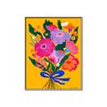 Picture of Red Chromatic Flowers _GroupedProduct_Rectangle_Portrait_Canvas_Framed_