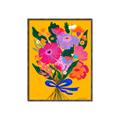 Picture of Red Chromatic Flowers _GroupedProduct_Rectangle_Portrait_Canvas_Framed_