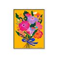 Picture of Red Chromatic Flowers _GroupedProduct_Rectangle_Portrait_Canvas_Framed_