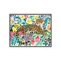 Picture of Vibrant Fusion Jaguar _GroupedProduct_Rectangle_Landscape_Canvas_Framed_