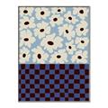 Picture of Blue Patterned Floral Perfection  _GroupedProduct_Rectangle_Portrait_Canvas_Framed_