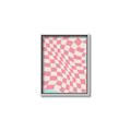 Picture of Pink Checkered Symphony _GroupedProduct_Rectangle_Portrait_Canvas_Framed_