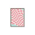 Picture of Pink Checkered Symphony _GroupedProduct_Rectangle_Portrait_Canvas_Framed_
