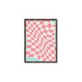 Picture of Pink Checkered Symphony _GroupedProduct_Rectangle_Portrait_Canvas_Framed_