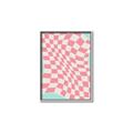 Picture of Pink Checkered Symphony _GroupedProduct_Rectangle_Portrait_Canvas_Framed_