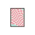Picture of Pink Checkered Symphony _GroupedProduct_Rectangle_Portrait_Canvas_Framed_