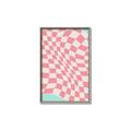 Picture of Pink Checkered Symphony _GroupedProduct_Rectangle_Portrait_Canvas_Framed_