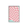 Picture of Pink Checkered Symphony _GroupedProduct_Rectangle_Portrait_Canvas_Framed_