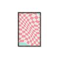 Picture of Pink Checkered Symphony _GroupedProduct_Rectangle_Portrait_Canvas_Framed_