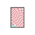 Picture of Pink Checkered Symphony _GroupedProduct_Rectangle_Portrait_Canvas_Framed_