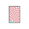 Picture of Pink Checkered Symphony _GroupedProduct_Rectangle_Portrait_Canvas_Framed_