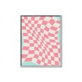 Picture of Pink Checkered Symphony _GroupedProduct_Rectangle_Portrait_Canvas_Framed_