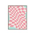 Picture of Pink Checkered Symphony _GroupedProduct_Rectangle_Portrait_Canvas_Framed_