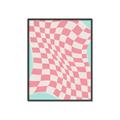 Picture of Pink Checkered Symphony _GroupedProduct_Rectangle_Portrait_Canvas_Framed_
