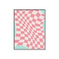 Picture of Pink Checkered Symphony _GroupedProduct_Rectangle_Portrait_Canvas_Framed_