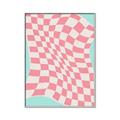 Picture of Pink Checkered Symphony _GroupedProduct_Rectangle_Portrait_Canvas_Framed_