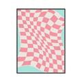 Picture of Pink Checkered Symphony _GroupedProduct_Rectangle_Portrait_Canvas_Framed_
