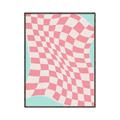 Picture of Pink Checkered Symphony _GroupedProduct_Rectangle_Portrait_Canvas_Framed_