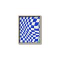 Picture of Blue Checkered Symphony _GroupedProduct_Rectangle_Portrait_Canvas_Framed_