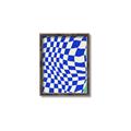 Picture of Blue Checkered Symphony _GroupedProduct_Rectangle_Portrait_Canvas_Framed_
