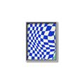 Picture of Blue Checkered Symphony _GroupedProduct_Rectangle_Portrait_Canvas_Framed_