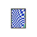 Picture of Blue Checkered Symphony _GroupedProduct_Rectangle_Portrait_Canvas_Framed_