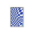 Picture of Blue Checkered Symphony _GroupedProduct_Rectangle_Portrait_Canvas_Framed_