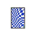 Picture of Blue Checkered Symphony _GroupedProduct_Rectangle_Portrait_Canvas_Framed_