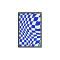 Picture of Blue Checkered Symphony _GroupedProduct_Rectangle_Portrait_Canvas_Framed_