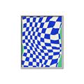 Picture of Blue Checkered Symphony _GroupedProduct_Rectangle_Portrait_Canvas_Framed_